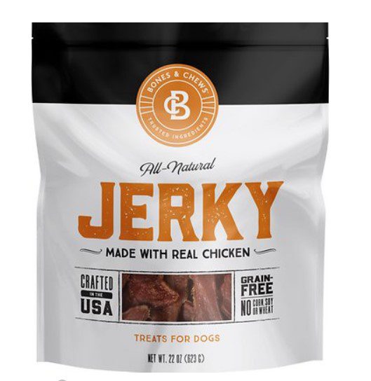  Bones & Chews All Natural Grain-Free Jerky Made With Real Chicken 