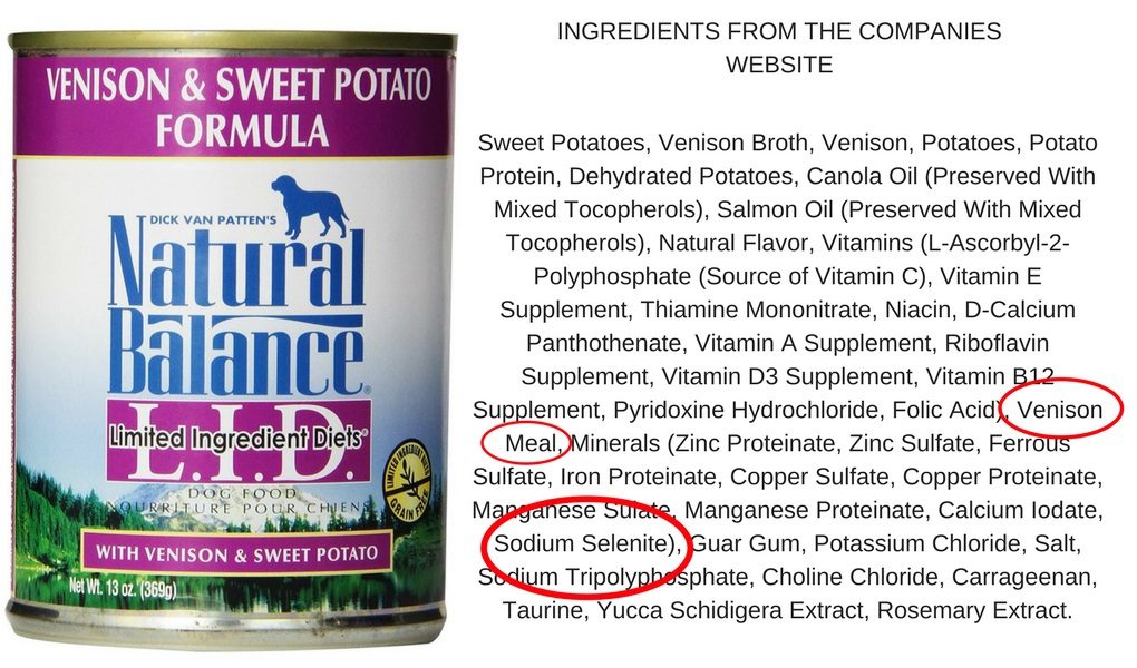 natural balance dog food ingredients