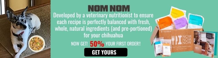 feed a chihuahua, ad for nomnom home delivery